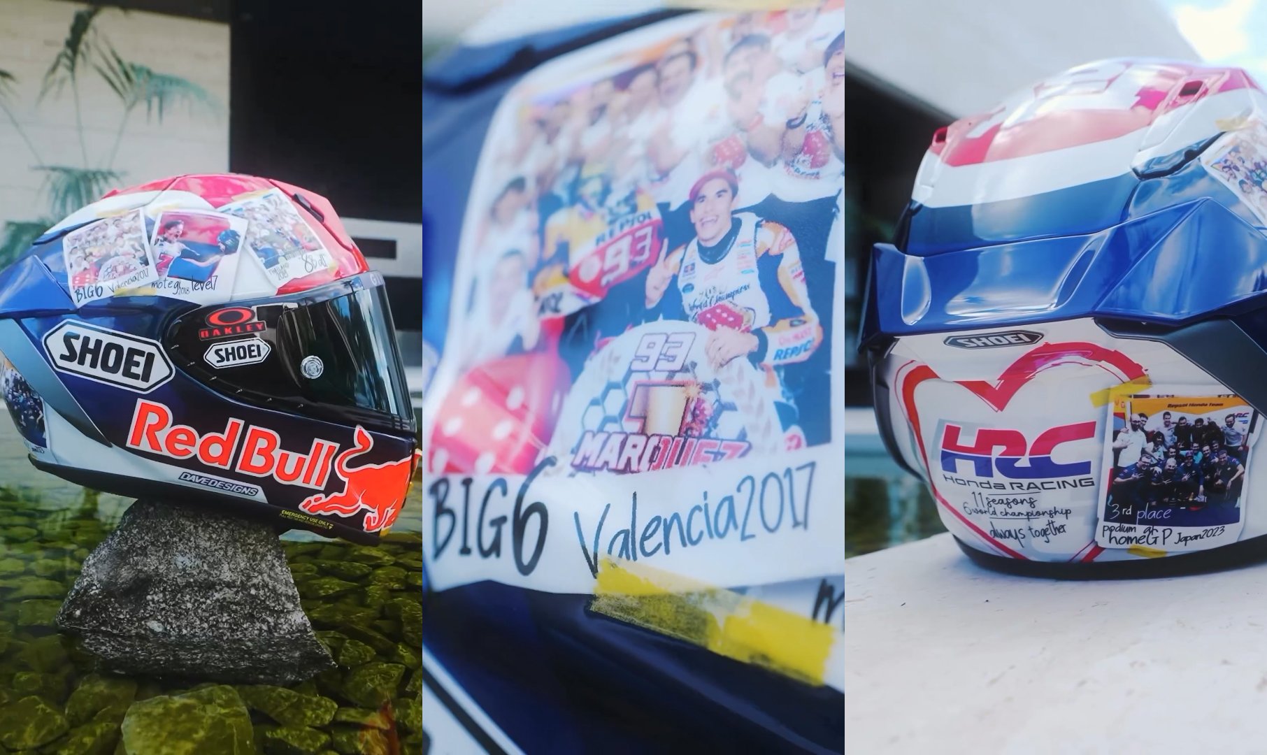 為了紀念這些年來與Repsol Honda的合作，Marc Marquez推出特殊彩繪帽